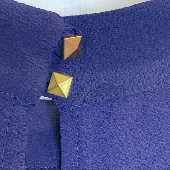 Sienna Sky Navy Blue High Neck Top Size Small - Picture 5 of 10